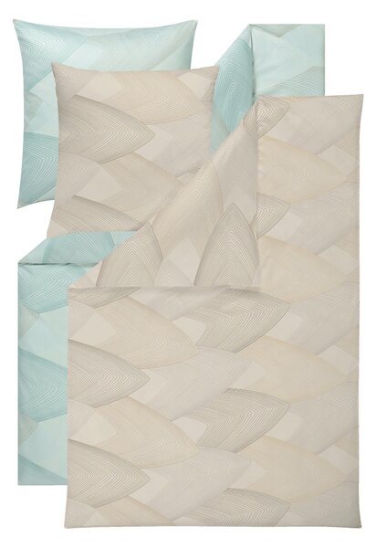 POSTEĽNÁ BIELIZEŇ, interlock džersej, mätovozelená, 140/200 cm Estella - Obliečky & plachty
