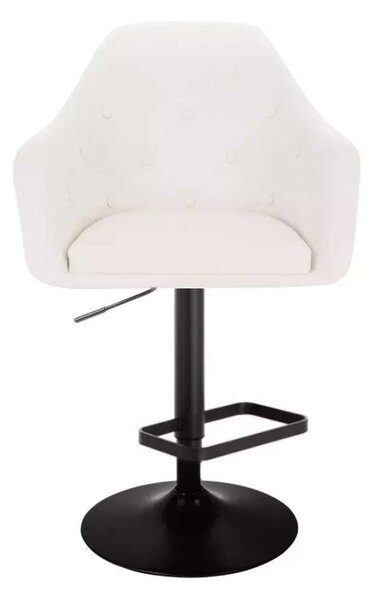 LuxuryForm DESIGN Barová stolička ANDORA na čiernom tanieri - biela