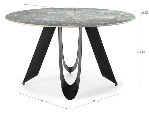 Okrúhly jedálenský stôl ø 135 cm Aila – Marckeric