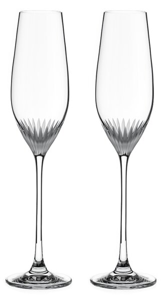 Diamante broušené poháre na šampanské Milano 210ml 2KS