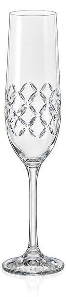 Crystalex brúsené poháre na šampanské Viola Cross 190 ml 2KS