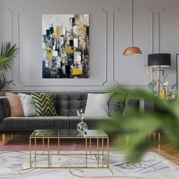 Obraz s ručne maľovanými prvkami 70x100 cm Cityscape – Styler