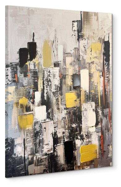 Obraz s ručne maľovanými prvkami 70x100 cm Cityscape – Styler
