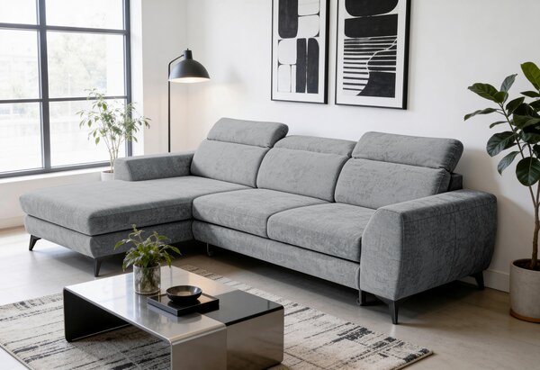 ROHOVÁ SEDAČKA, textil, antracitová Livetastic - Sedačky, Online Only