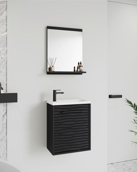 HOSŤOVSKÁ KÚPEĽŇA, čierna, 40 cm P & B - Kúpeľňové skrinky, Online Only