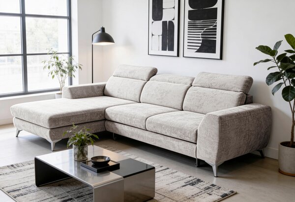 ROHOVÁ SEDAČKA, textil, piesková Livetastic - Sedačky, Online Only