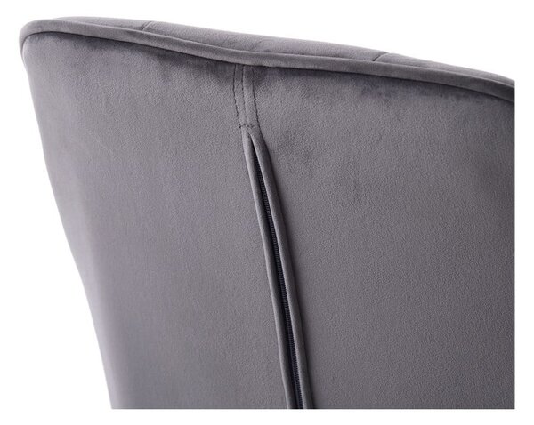 Sivé čalúnené jedálenské kreslá v súprave s podrúčkami 2 ks Nolan Square – Unique Furniture