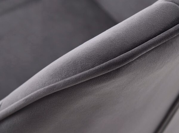 Sivé čalúnené jedálenské kreslá v súprave s podrúčkami 2 ks Nolan Square – Unique Furniture
