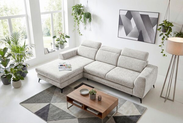 ROHOVÁ SEDAČKA, textil, slonovinová Livetastic - Sedačky, Online Only