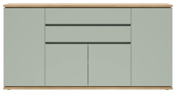 ŠIROKÁ KOMODA, farba duba, šalviovozelená, 184/93/42 cm Xora - Online Only drobný nábytok, Online Only