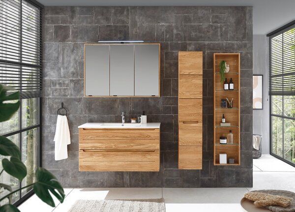 ZRKADLOVÁ SKRINKA, farba duba, 100/70/20 cm Linea Natura - Kúpeľňové skrinky, Online Only