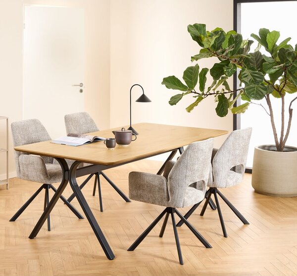 Jedálenský stôl s doskou v dubovom dekore 100x200 cm Bristol – Actona