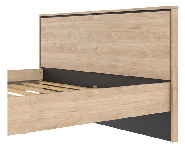 Dvojlôžková posteľ v dekore duba s roštom 160x200 cm v prírodnej farbe Ry – Tvilum