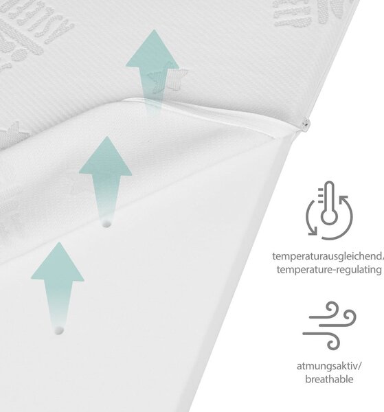 Penový detský matrac s odnímateľným poťahom 60x120 cm Comfort Air Roll – Roba