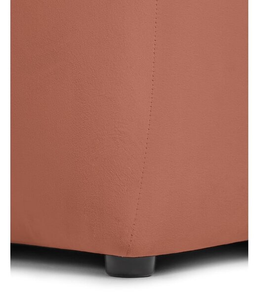 Zamatová pohovka v terakotovej farbe 225 cm Cube – Selection