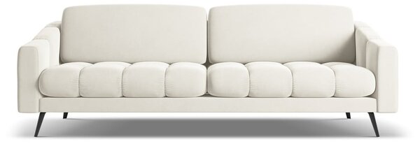 Biela zamatová pohovka 238 cm Nalu – Makamii
