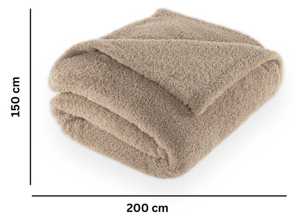 Taupe deka z mikroplyšu 150x200 cm Cocoon – Tiseco Home Studio