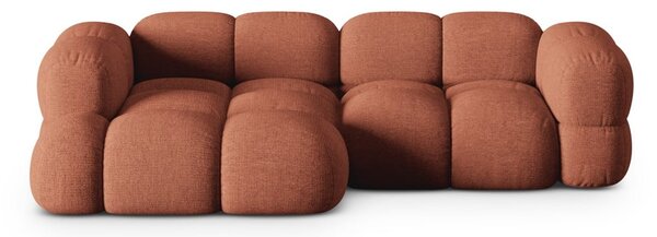 Rohová pohovka v tehlovej farbe (ľavý roh/s leňoškou) Loretto – Cosmopolitan Design