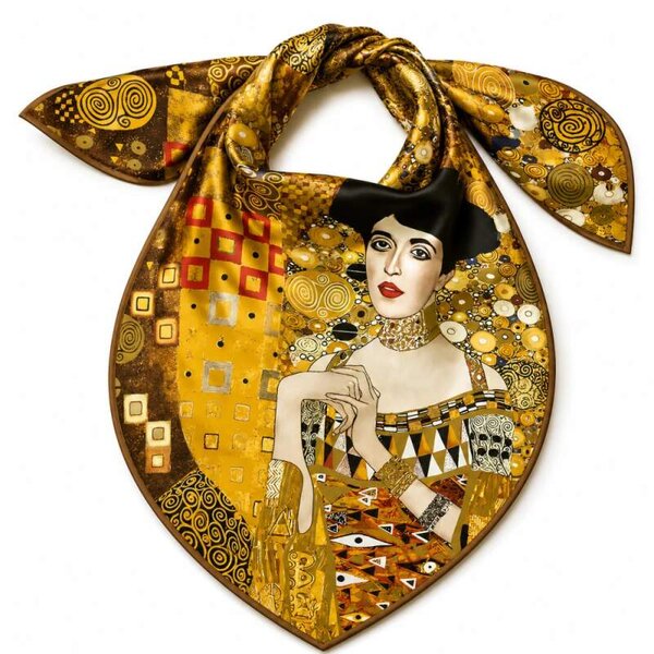 PAOLA RIVELLI Šatka, 90x90 cm Gustav Klimt Adela Bloch Bauer (Krásna šatka v originálnom darčekovom baleni z úplne novej kolekcie The Divine Collection značky Paola Rivelli. - Uvádzacia zľava -28%. Nenechajte si ujsť!)