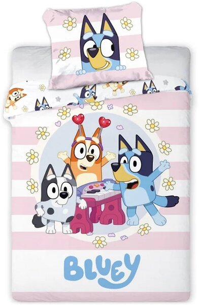 Obliečky do detskej postieľky Bluey – motív Veselá párty - 100% bavlna - 40 x 60 cm + 100 x 135 cm