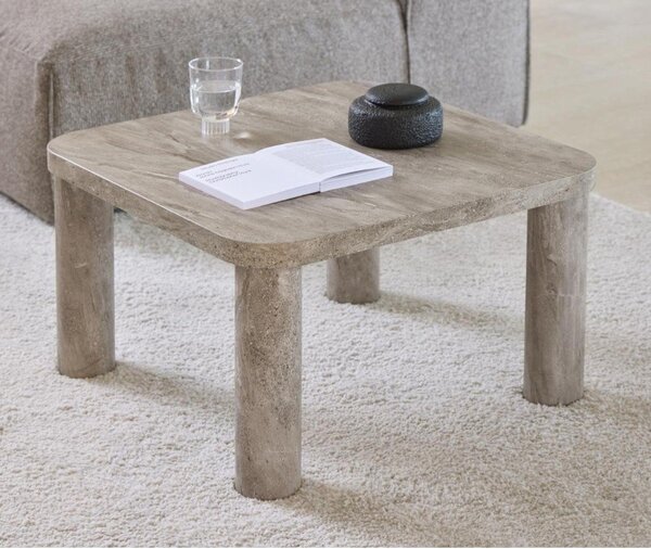 Svetlosivý konferenčný stolík v dekore mramoru 60x60 cm Solano – Actona