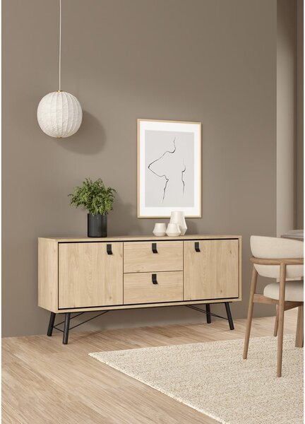 Komoda v dekore duba v prírodnej farbe 150x72x40 cm Ry – Tvilum