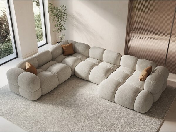 Béžová rohová pohovka (ľavý roh/do tvaru "U") Loretto – Cosmopolitan Design