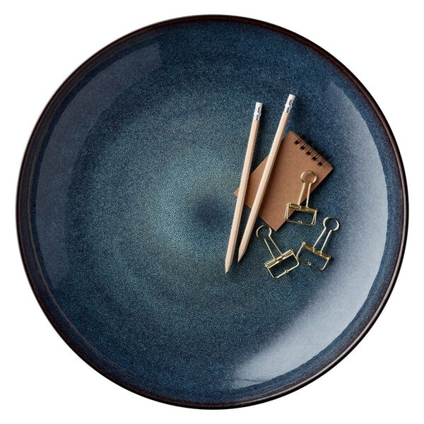 Čierna/modrá kameninová misa ø 40 cm Gastro Dark Blue/Black – Bitz