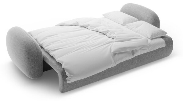Svetlosivá ženilková rozkladacia/s úložným priestorom pohovka 262 cm Tonale – Cosmopolitan Design