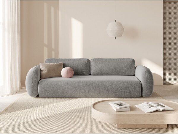 Svetlosivá ženilková rozkladacia/s úložným priestorom pohovka 262 cm Tonale – Cosmopolitan Design