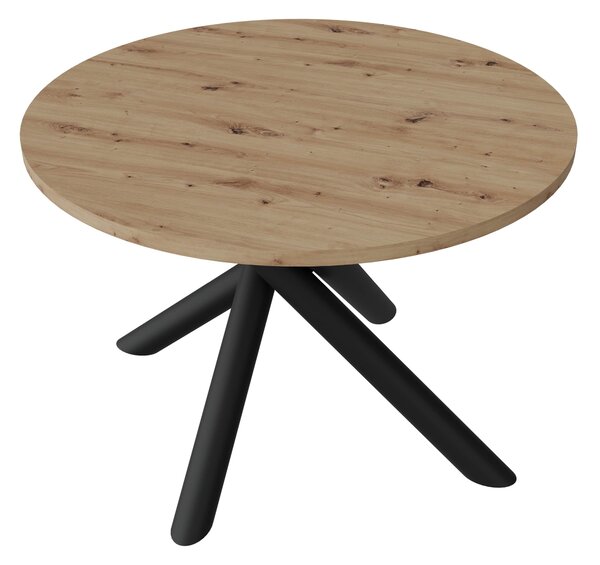 NovýNábytok.sk Okrúhly jedálenský stôl 110 cm Ossla (dub artisan). Vlastná spoľahlivá doprava až k Vám domov. 1116740
