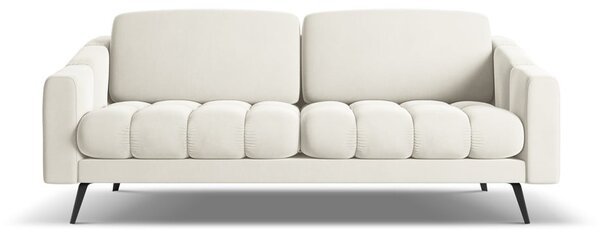 Biela zamatová pohovka 202 cm Nalu – Makamii