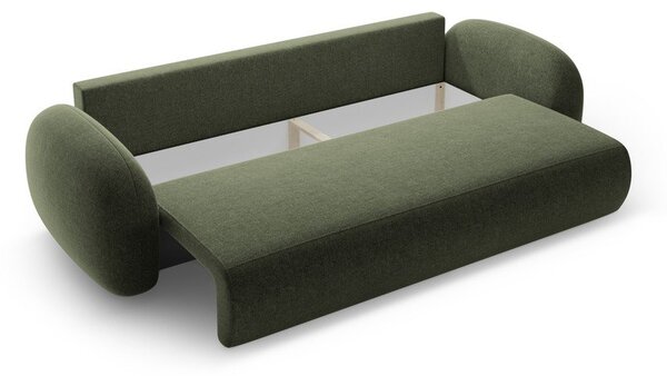 Zelená ženilková rozkladacia/s úložným priestorom pohovka 262 cm Tonale – Cosmopolitan Design