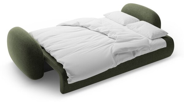 Zelená ženilková rozkladacia/s úložným priestorom pohovka 262 cm Tonale – Cosmopolitan Design