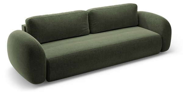 Zelená ženilková rozkladacia/s úložným priestorom pohovka 262 cm Tonale – Cosmopolitan Design