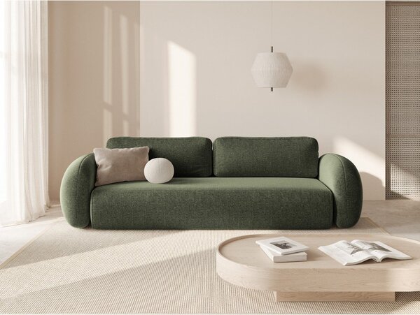 Zelená ženilková rozkladacia/s úložným priestorom pohovka 262 cm Tonale – Cosmopolitan Design