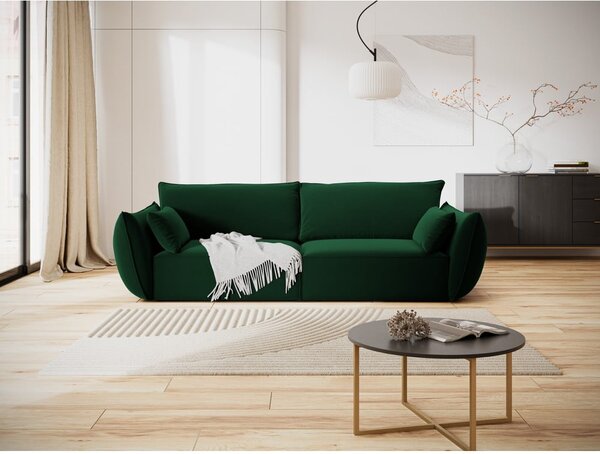 Tmavozelená zamatová pohovka 208 cm Vanda – Mazzini Sofas