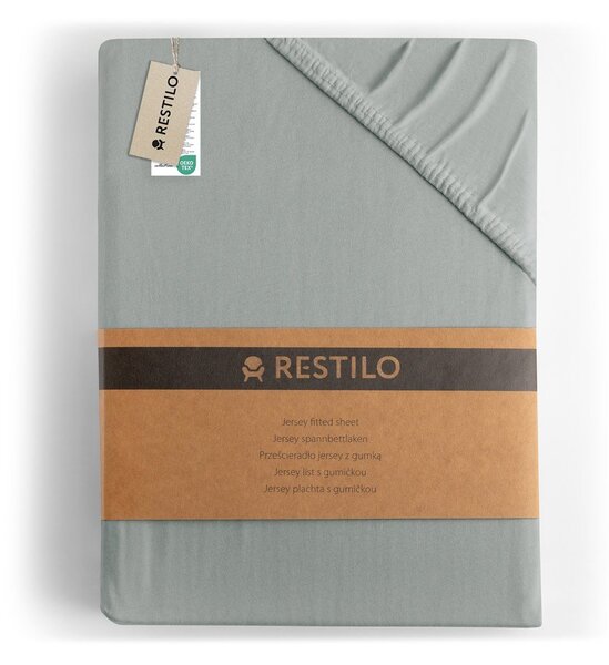 Svetlosivá napínacia plachta jersey 140x200 cm Amber – Restilo
