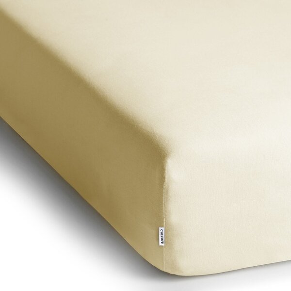 Krémová napínacia plachta jersey 240x200 cm Amber – Restilo