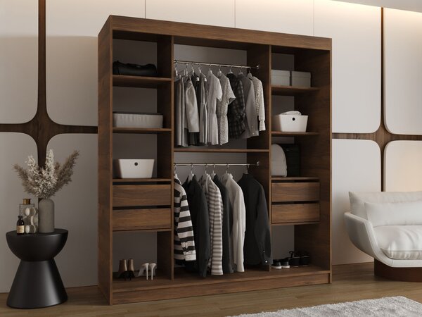 Šatníková skriňa Rubino T 180x200x62 - orech warmia