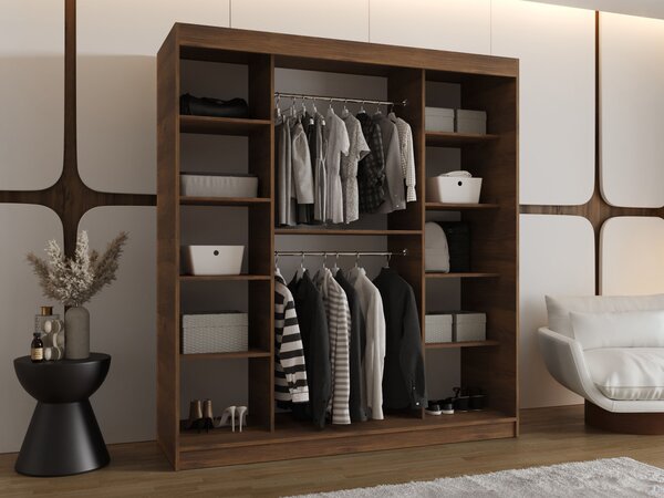 Šatníková skriňa Rubino T 180x200x62 - orech warmia