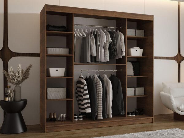 Šatníková skriňa Rubino T 200x200x62 - orech warmia