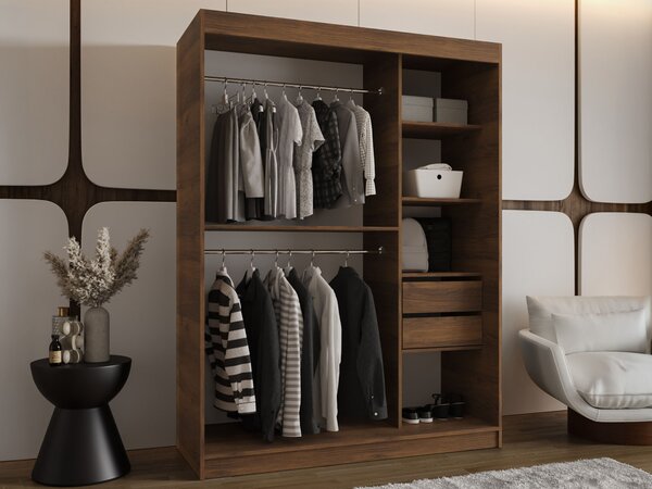 Šatníková skriňa Rubino T2 150x200x62 - orech warmia