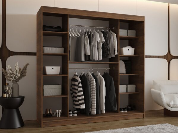 Šatníková skriňa Rubino T2 200x200x62 - orech warmia