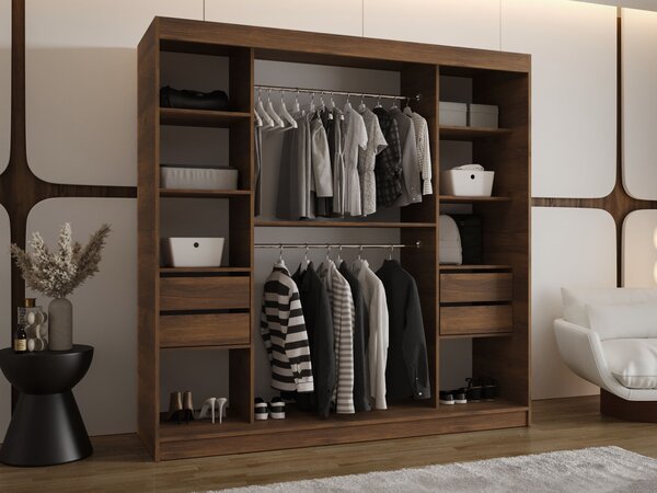 Šatníková skriňa Rubino T2 200x200x62 - orech warmia