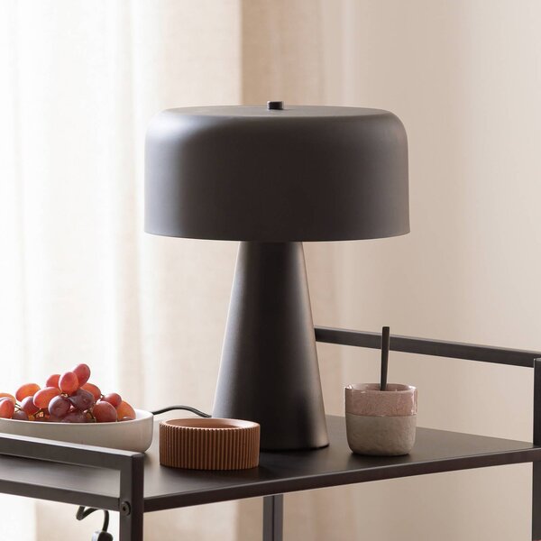 Stolová lampa PENTO, čierna, výška 35 cm, kov, E27, Čierna, Obývacia izba / jedáleň, kov, Moderný, Stojacie svietidlo