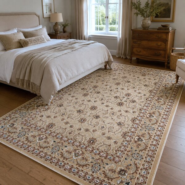 Angel Carpet, Kusový koberec Sultan 26 Beige, 80x150, béžová, kancelária