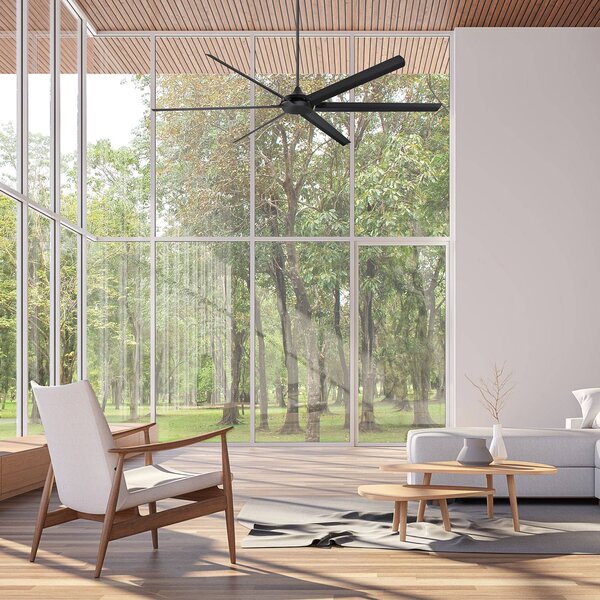 Westinghouse Stropný ventilátor Widespan, čierny, Čierna, Obývacia izba / jedáleň, Hliník, Moderný