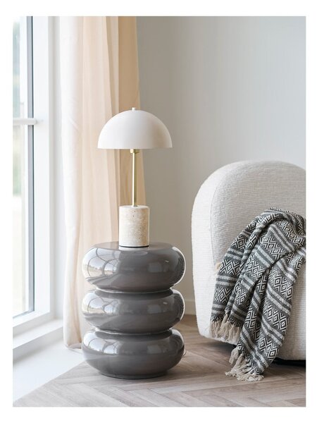 Béžová stolová lampa s kovovým tienidlom (výška 45 cm) Sheffield – House Nordic