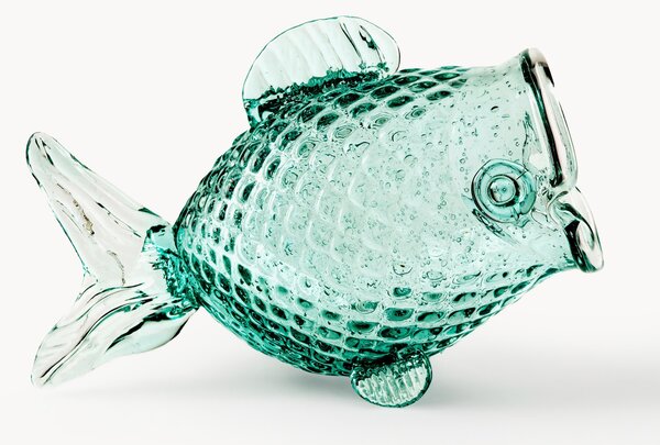 Dizajnová sklenená kuchynská dóza Fish